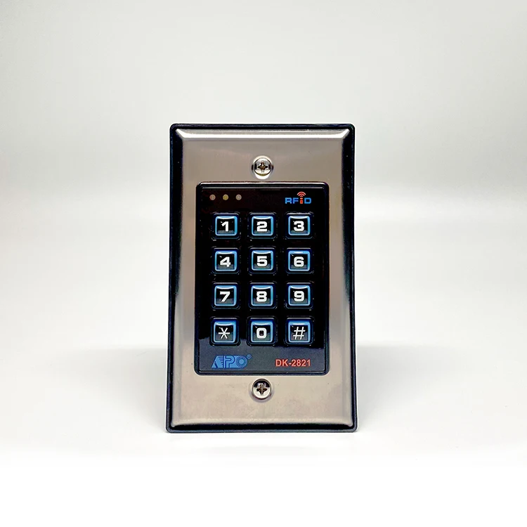 Stand Alone Access Control Keypad Single Output Security Surface Mount Steel Plate Solid State Output Indoor 125khz 1000 Users -