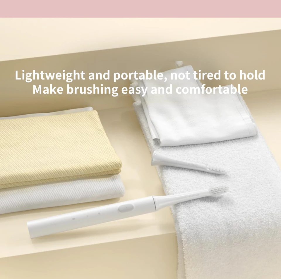 Xiaomi Mijia T100 with Timer Accepted Rechargeable Cleaning Replacement Head Brush Sonic Electric Toothbrush