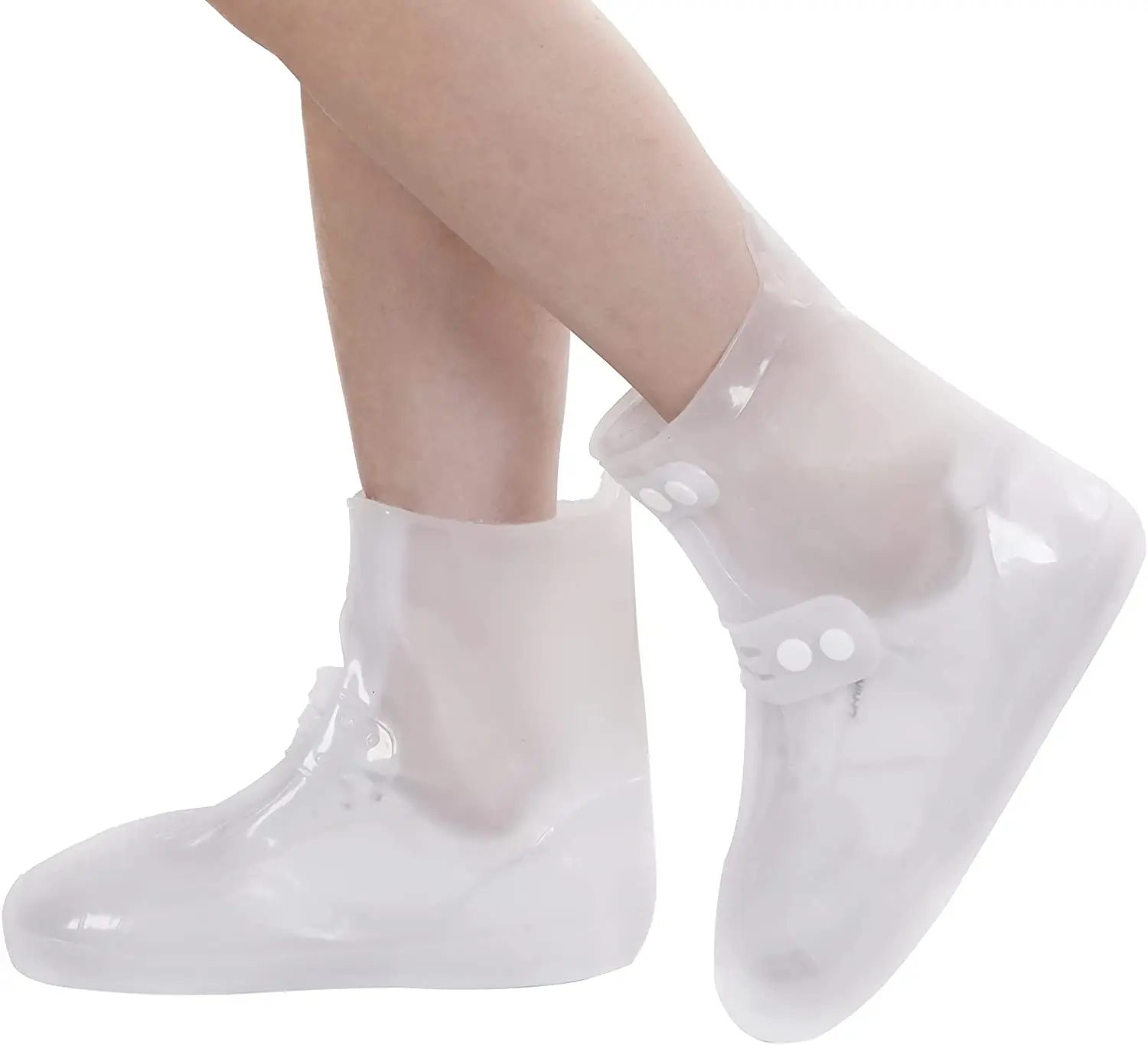 Waterproof Rain boot Covers, Reusable Foldable Durable Non-Slip Ankle High Boots for Kids, Men and Women