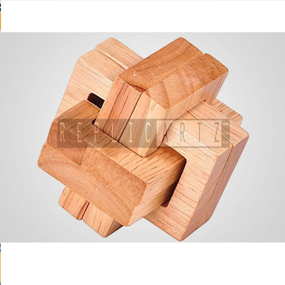 Wooden Puzzle Frame Lock Logic IQ Brain Teaser Puzzles Travel Chess Board Game Sets for Kids and Adults