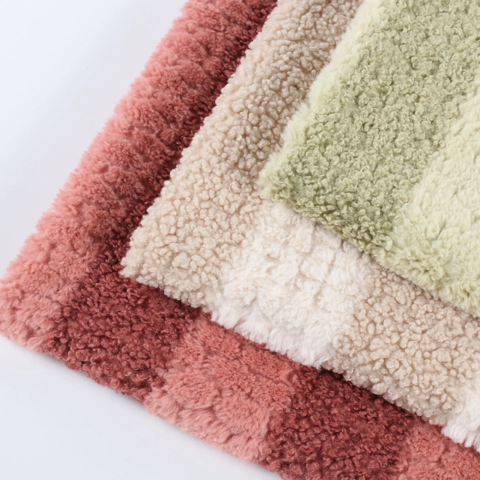 
Two-color velvet Teddy velvet jacquard rabbit hair customised ptinting brushed coat coat home textile clothing plush toy fabric 