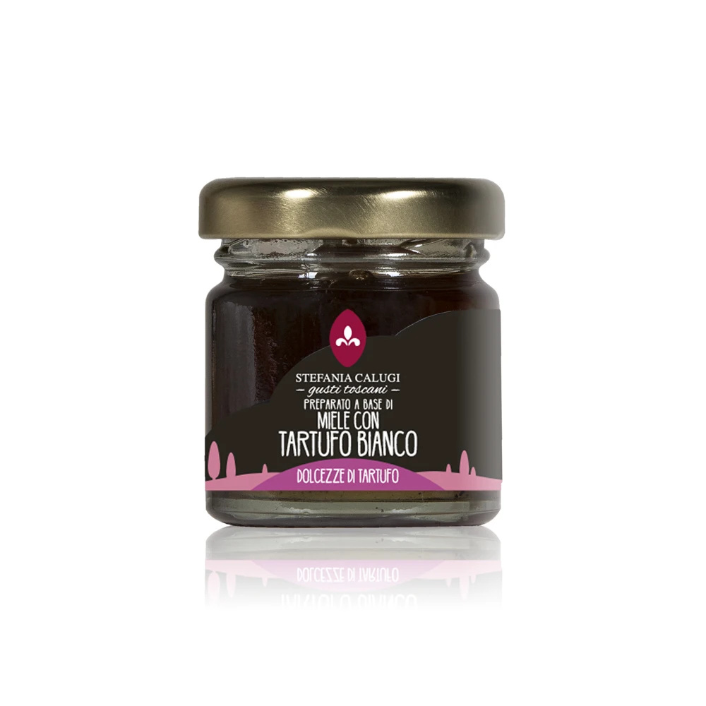 Мед с белым трюфелем-40 г, Сделано в Италии, в сочетании с сырами, сладкими кремами и тортами