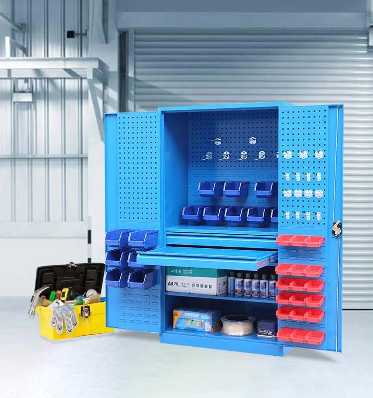 Workshop Storage Equipment Heavy Duty Lockable Tool Cabinet Metal Garage Storage Cabinets