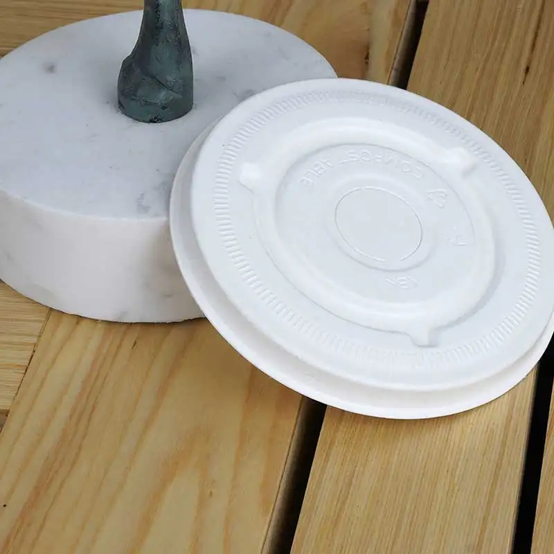 Custom Hotel Tableware Biodegradable Disposable Sugarcane bagasse Paper Coffee Cup Lid