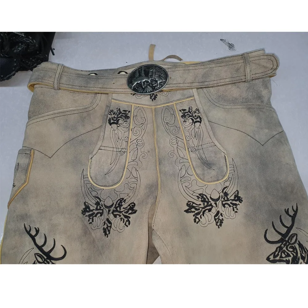 
German outfit Trachten Wears / Oktoberfest Lederhosen / Kurze Lederhose / Bavarian Shorts / Pants 