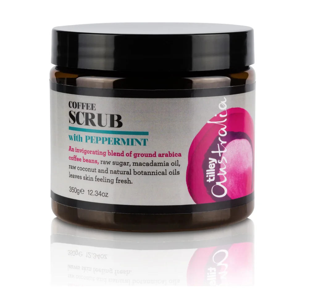 TILLEY - Coffee Scrub - Coconut - Chocolate - Blood Orange - Peppermint - 350g - Body Scrub - Coffee Bean