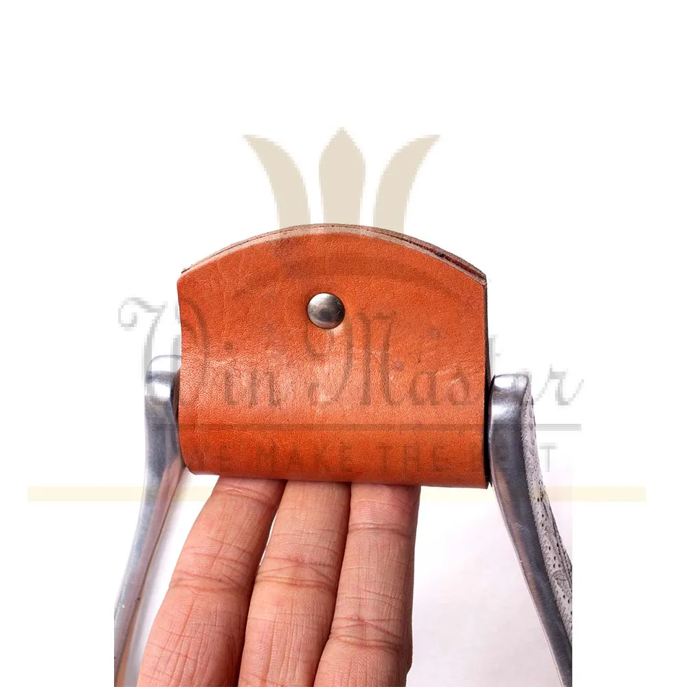 Showman Polished Aluminum Bell Engraved Stirrups Leather Tread NEW HORSE TACK