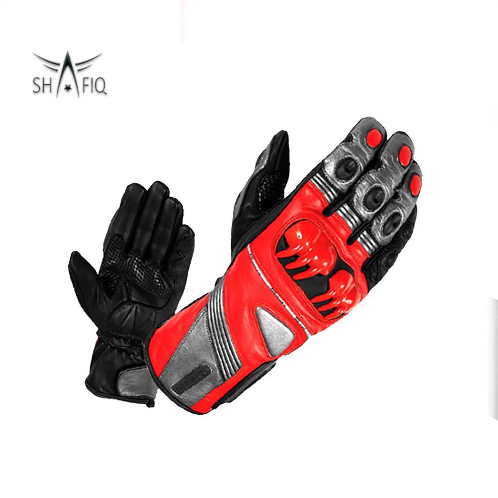 Latest design 100% Genuine Leather Unisex Leather Gloves Motorcycle gloves with protections Riding gloves