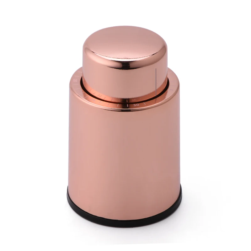 
Amazon Hot Sale Stainless Steel Red Wine Stopper Vacuum Sealed Wine Storage Bottle Stopper 