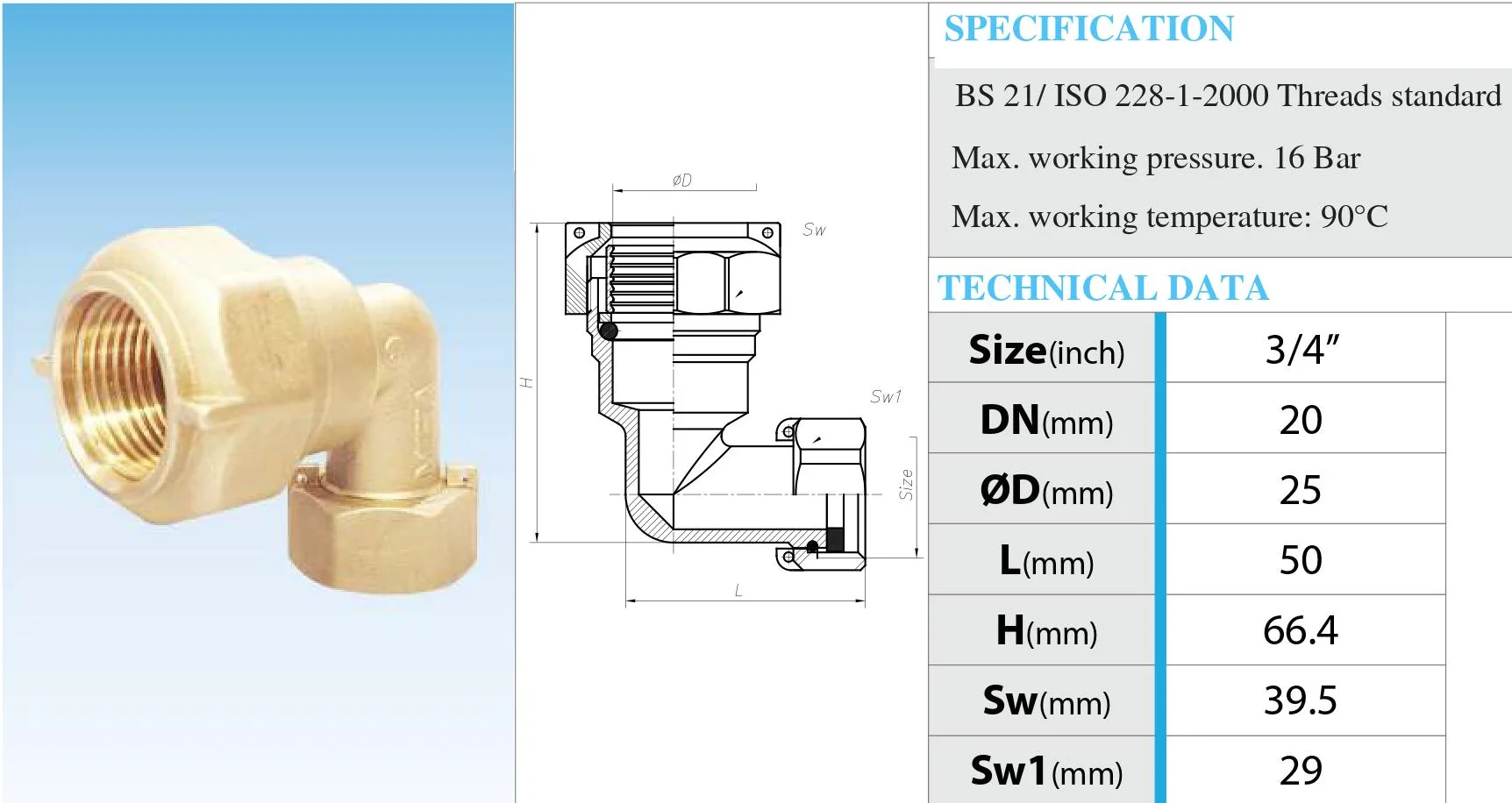 Direct Vietnam factory male female thread tee brass pipe fitting for air system