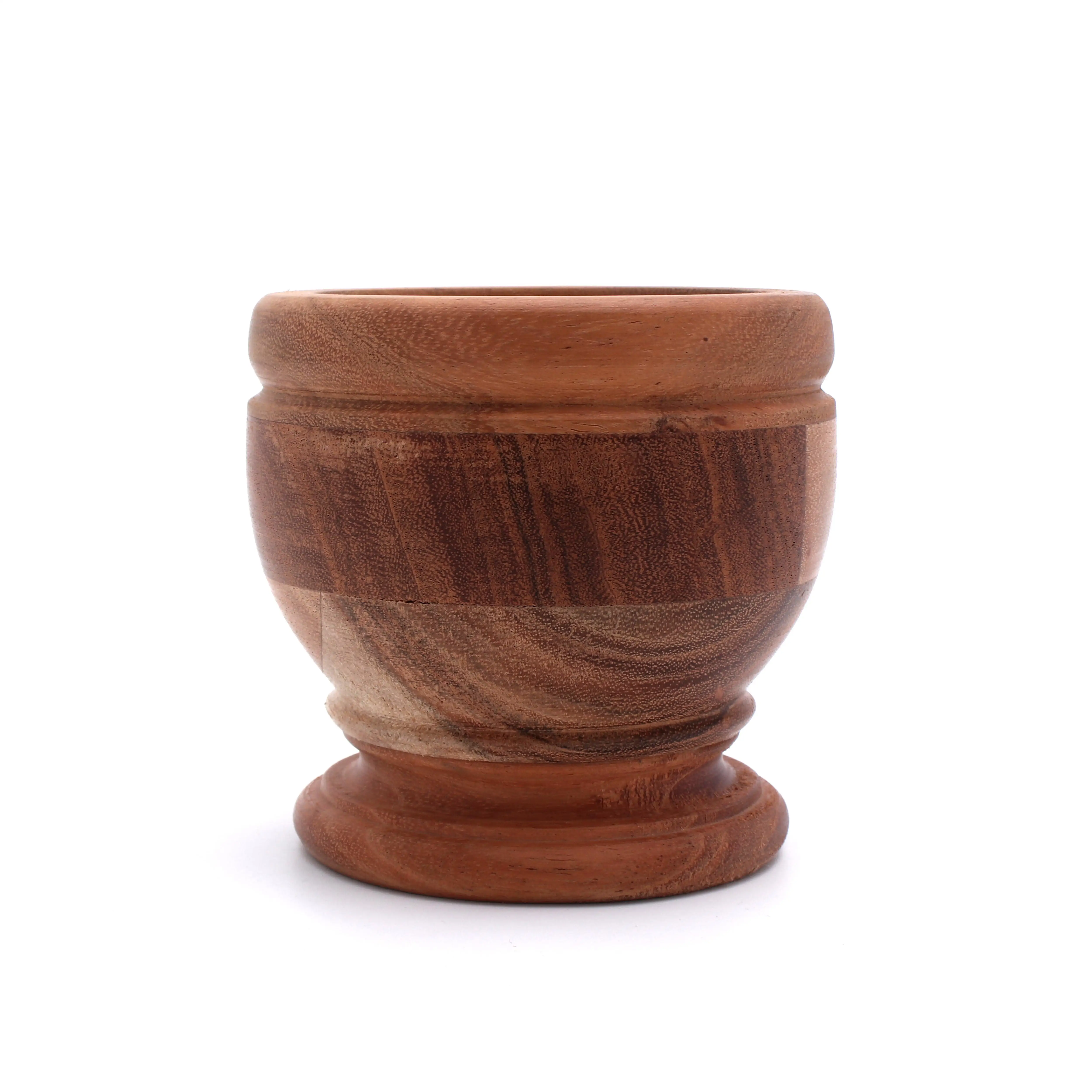 Wood Mortar Pestle for Crushing Garlic Pepper Kitchen Tools Natural Finish High Quality Acaccia Wood Handmade Cheap Price Mortar