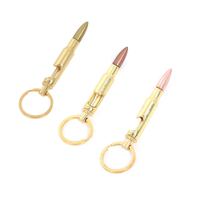 Cheap custom logo keychain 50 caliber bullet bottle opener