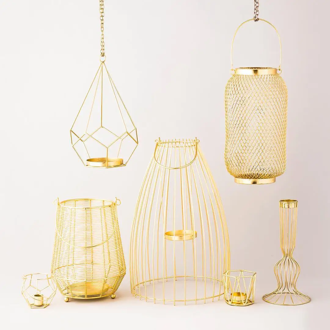 Hot sale set of 3 white Moroccan style metal candle lantern with clear glass high metal christmas decoration candle lantern