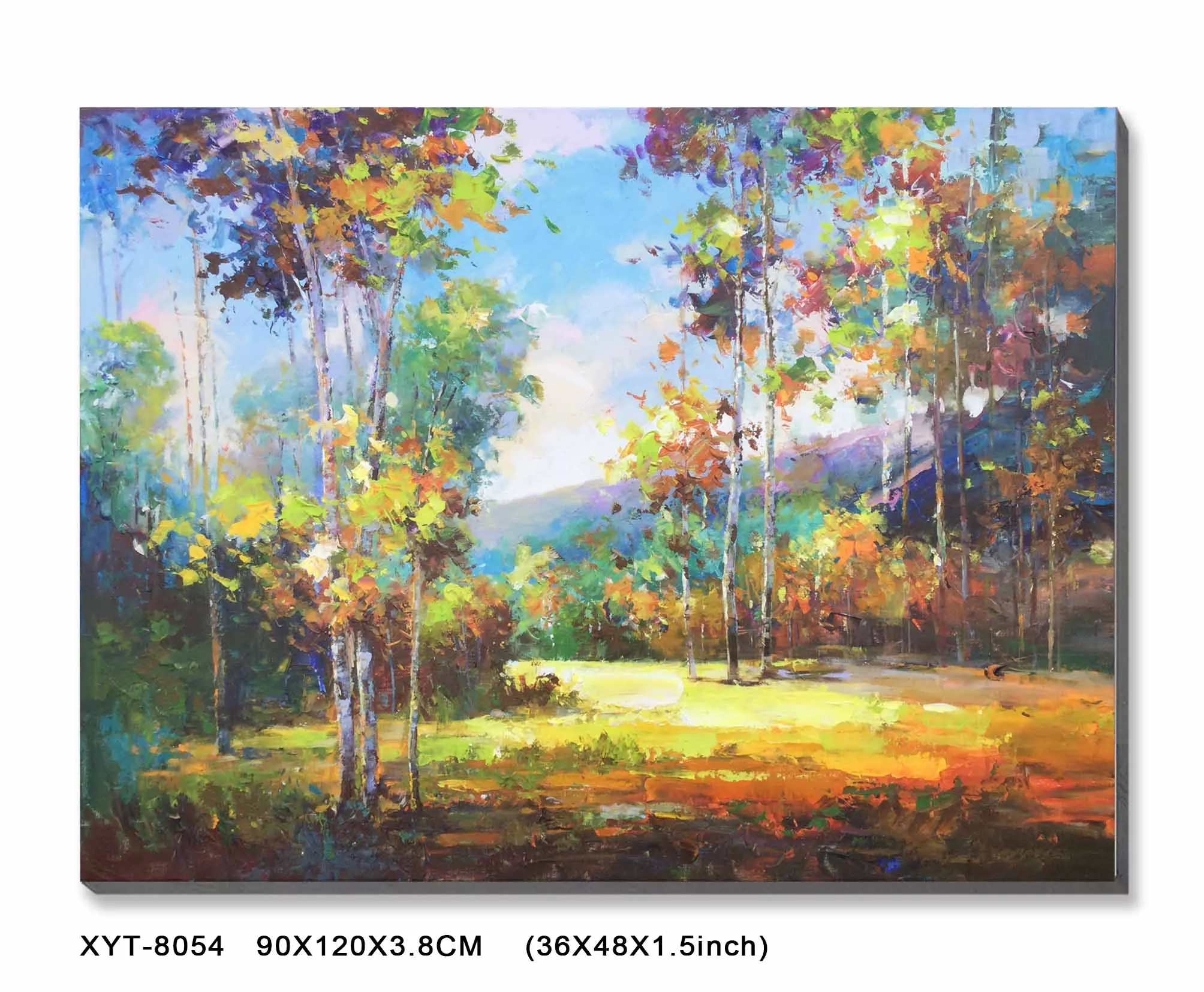 Modern Customize Tree Forest Landscapes Canvas Handmade oilpaint Oil Paintings Wall art Factory
