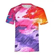 
Allover sublimation printed casual fashion O neck Men t shirt Wholesale price 3D printed Men tee shirt polyester promotional tee 