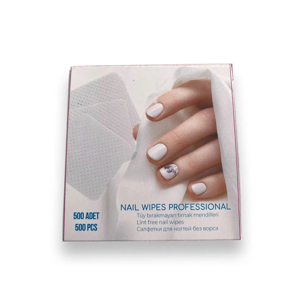 500pcs/pack Nail Polish Remover Lint-free Wipes
