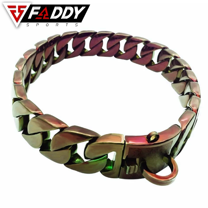  Цепочка-чокер для собак с ручкой из нержавеющей стали