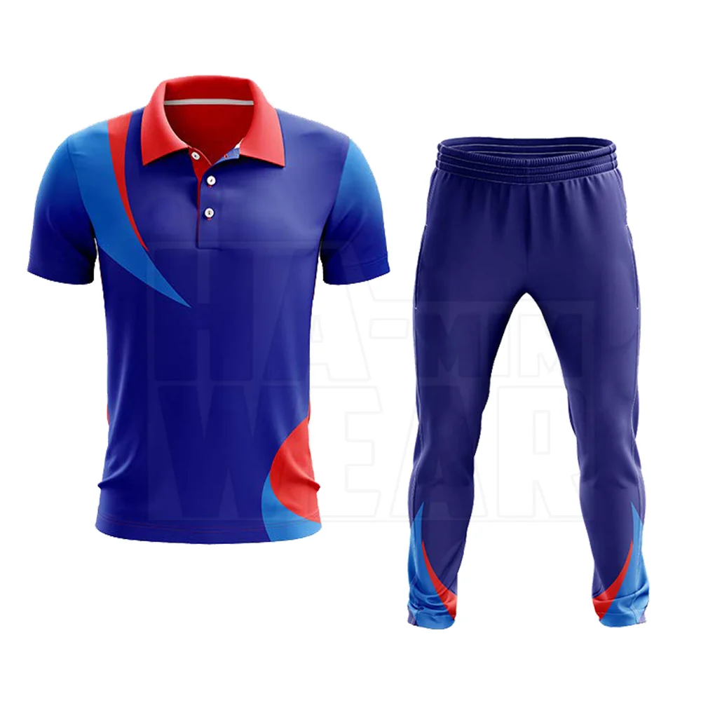 
2020 New Sublimation Cricket Jersey Pattern Man Team Cricket Uniform 