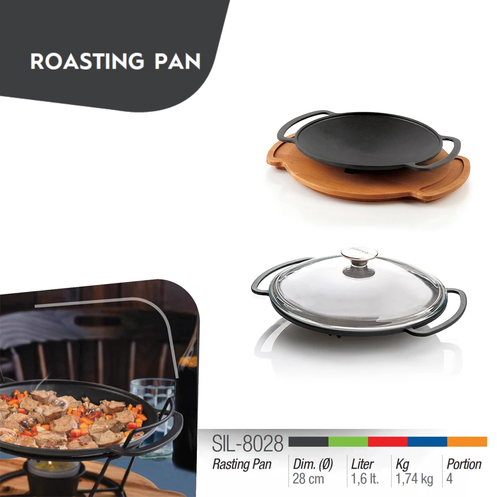 Чугунная сковорода для запекания антипригарная стейка наборы посуды жаропрочная посуда приготовление пищи в Турции