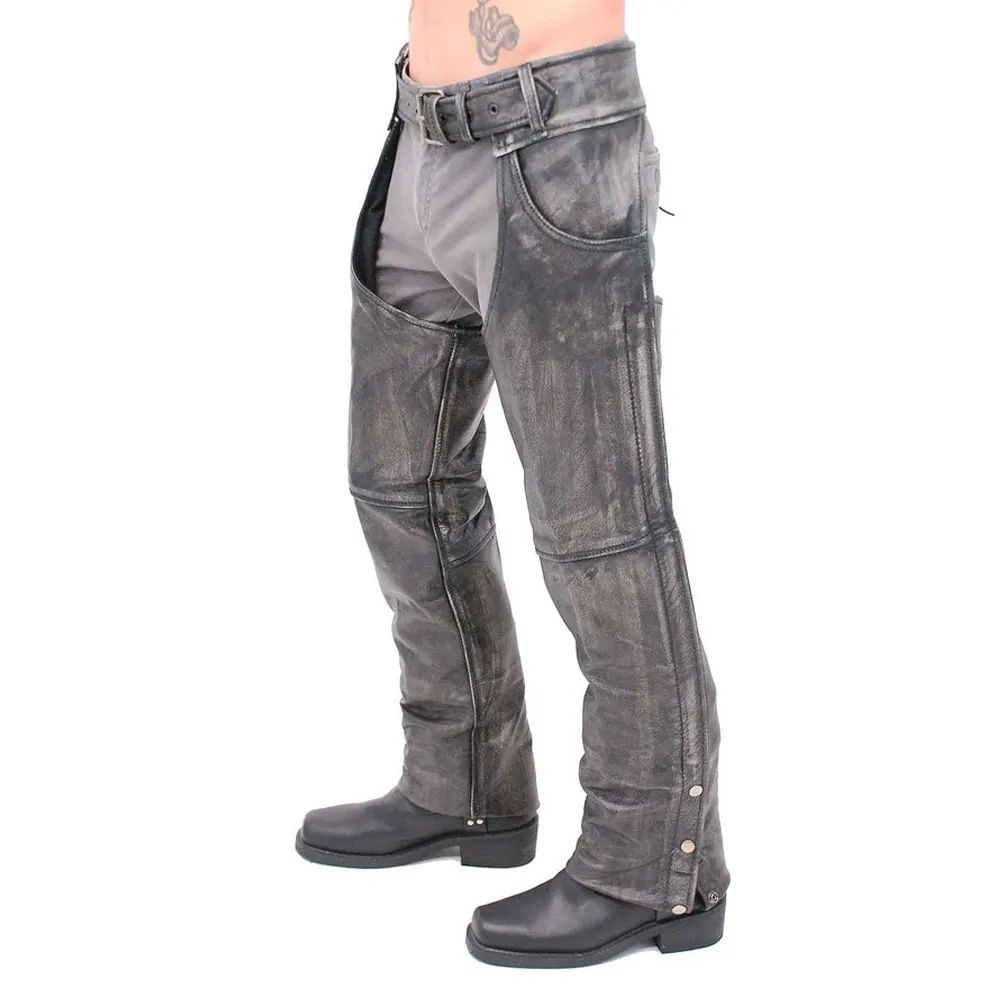 Best Classic style Horse Riding Top Quality Stylish Leather chaps with Low Rise Double Buckle Chap