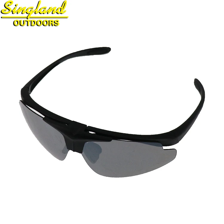 Open Frame with Interchangeable Multiple Color Lens Tactical Hunting Glasses