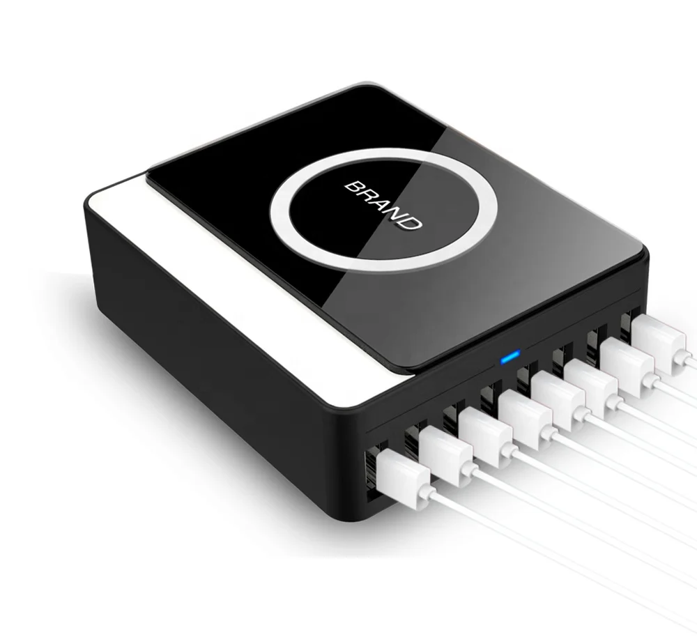  2020 Trending wireless charger 8 port for samsung universal QI USB ports usb top seller on
