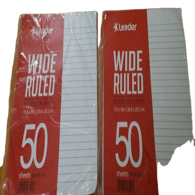 Заполняющие страницы в линейку колледжа, 100 листов с тремя отверстиями