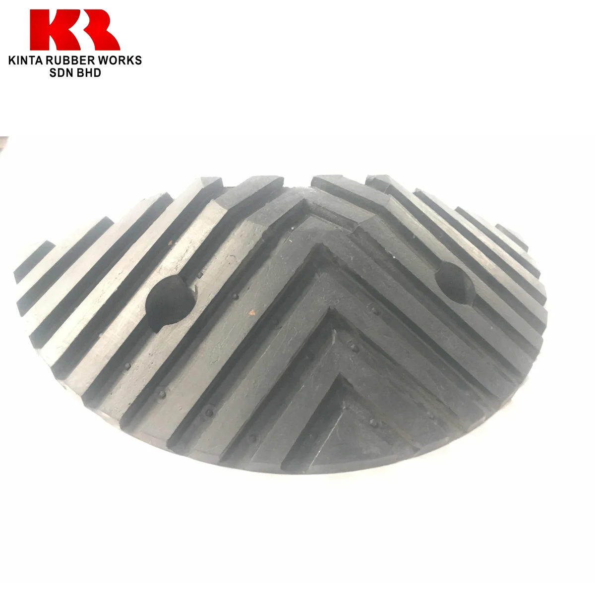 Factory Sales Thickness 75MM Black Amber Rubber Speed Hump for Heavy Duty Vehicles, Lorry and Trucks Passing Road