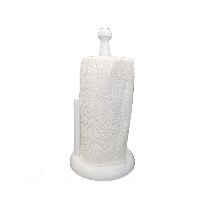 Hot Sale Rubber Wood Material Wooden Tissue Holder Kitchen Paper Roll Holder Sturdy and User Friendly