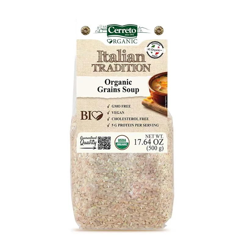 High Italian Quality Organic Grains Soup without soaking source of fibers 500g