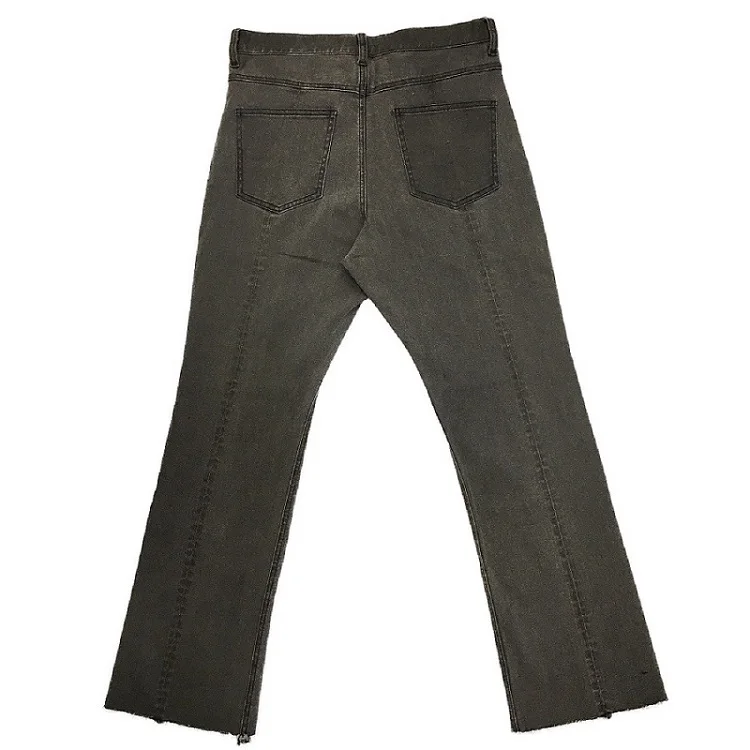 
WOMEN FASHION BLACK FLARE 98% COTTON 2 PU STRETCH JEANS 