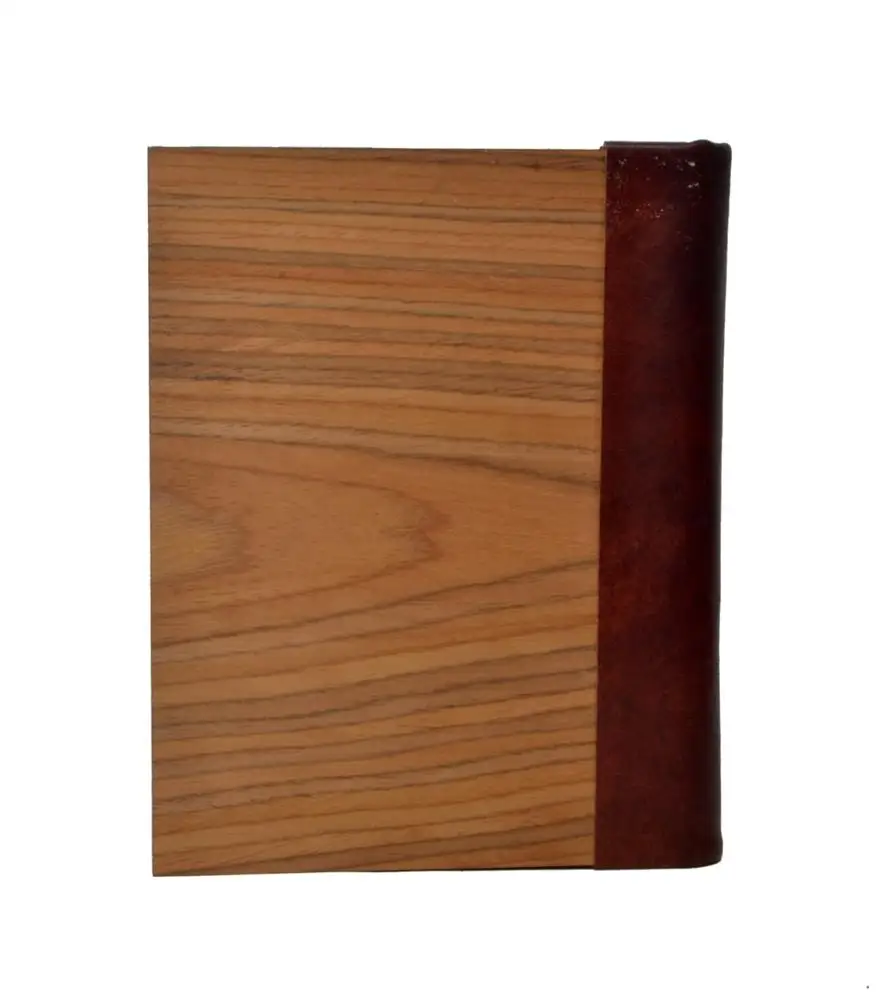 Cut Work Mango Wood Journals Pentagram New Design Creative Eco Friendly Wooden Cover Office Notebooks 120 Pages Notebook Gift