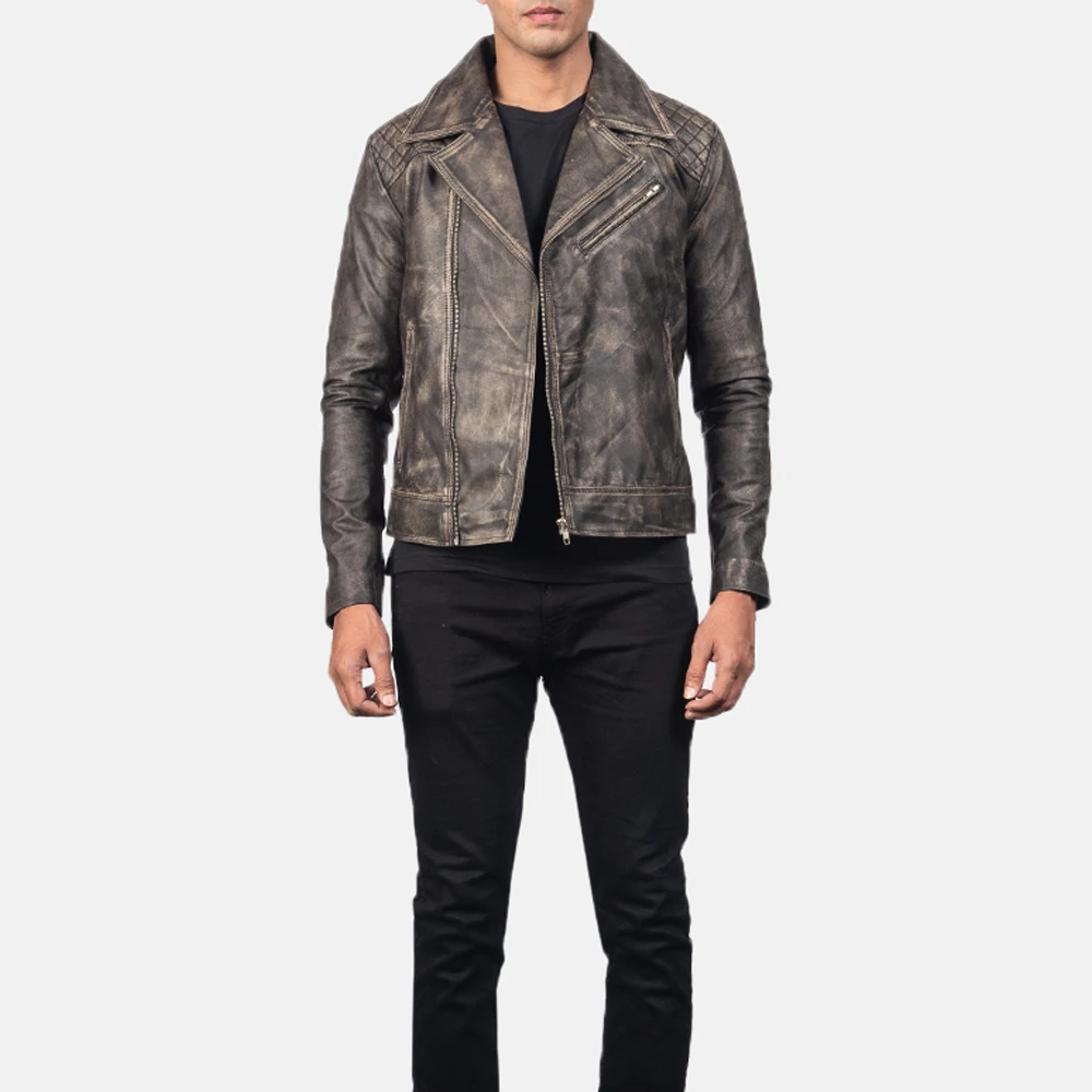 2021 New Fashion Design Boys Classic Biker Jacket Motorcycle Pu Faux Leather Jacket For Mens Blazer Slim Fit Leather Coat