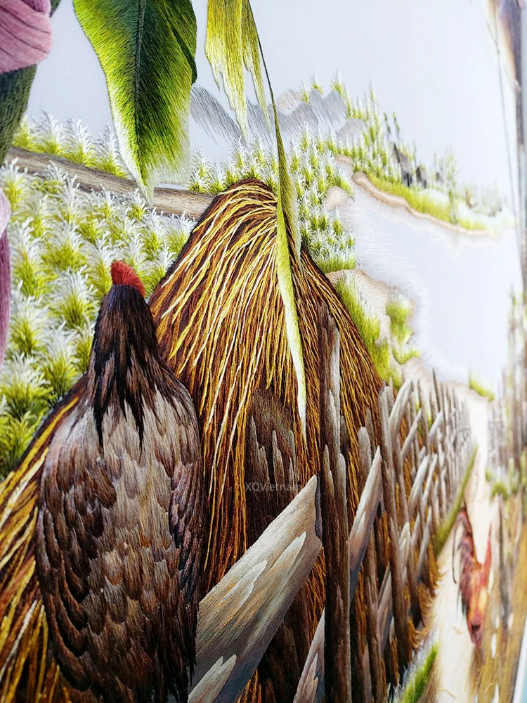 
Best Quality Landscape Hand Embroidery Art Painting for Home Decoration 