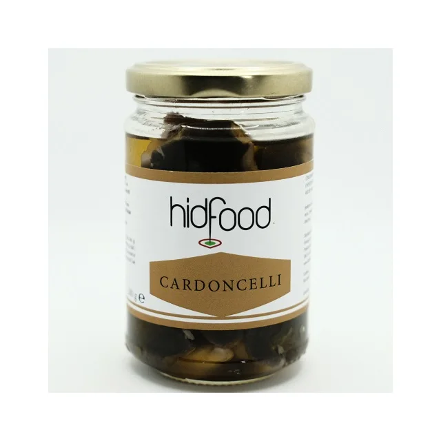 Private label Made in Italy high quality food products ready to eat cardoncelli mushrooms in mason glass jar