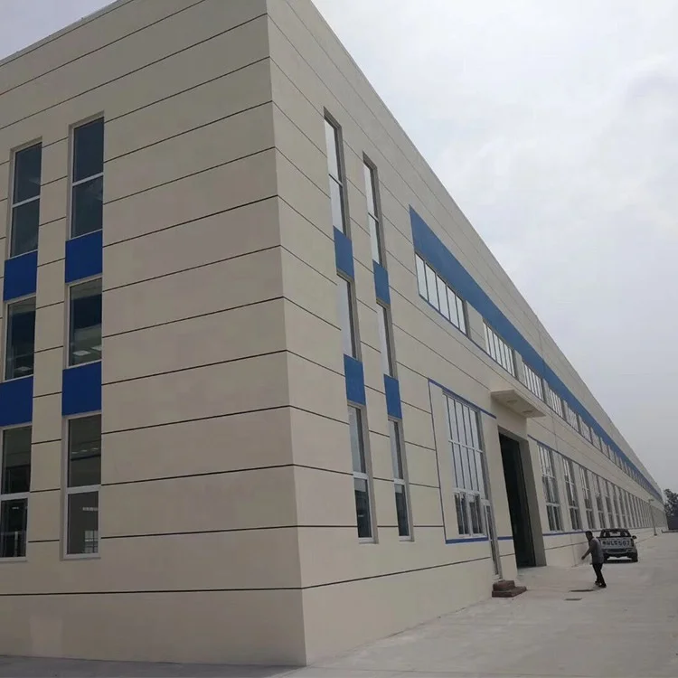 Low price prefabricated steel frame building for warehouse / workshop / hangar