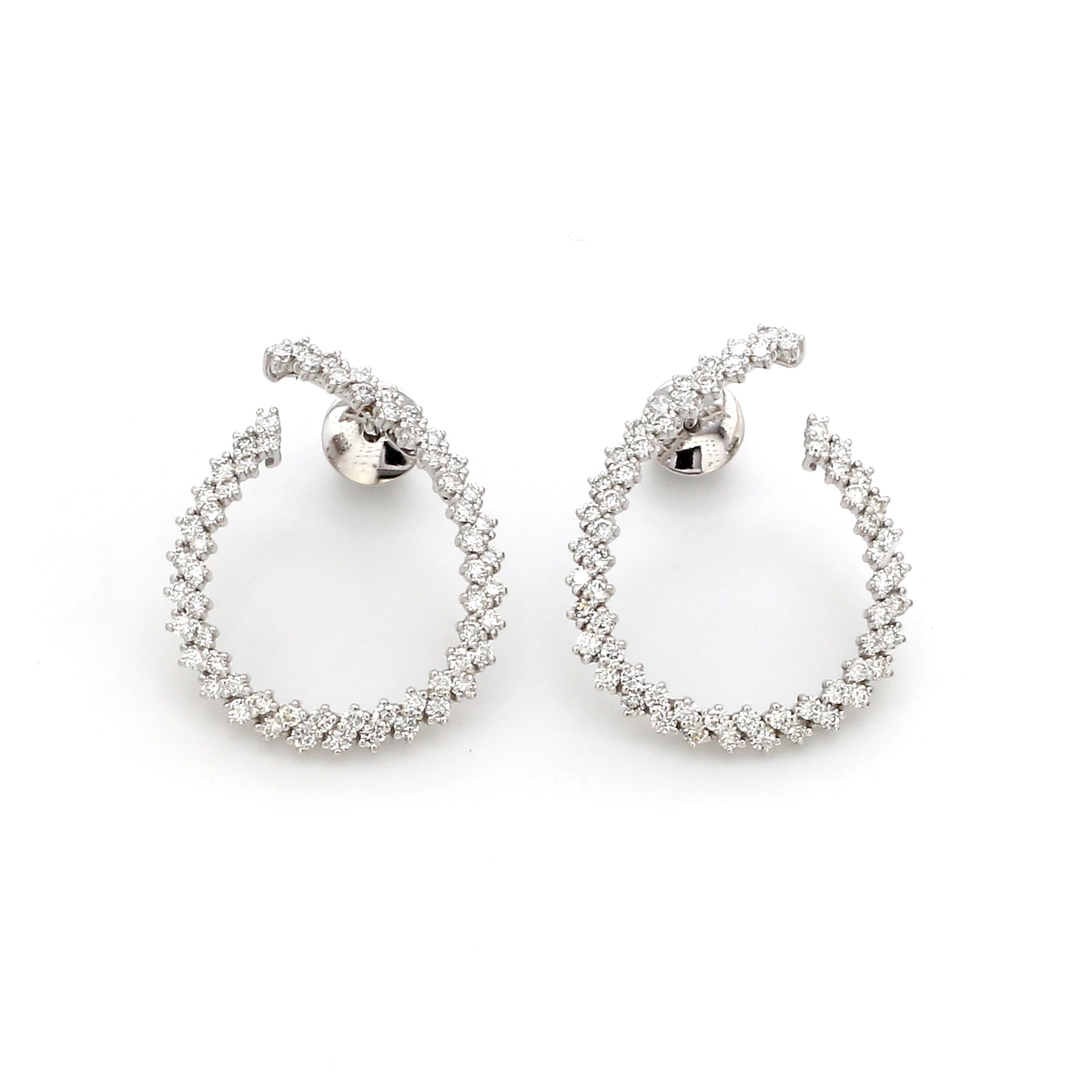 
Дизайнерские серьги-гвоздики с натуральным бриллиантом, оптовая продажа, 10K, белое золото, ювелирные изделия ручной работы 