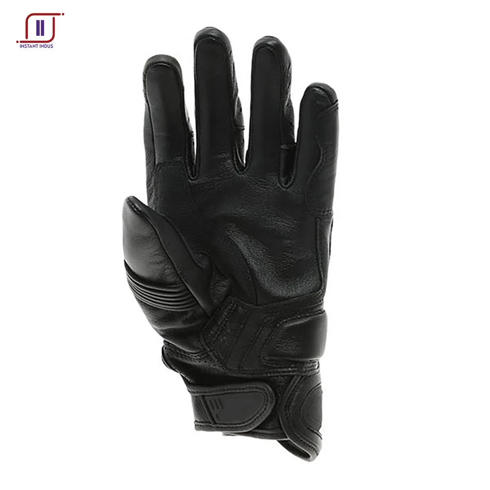 Professional High Quality Motorbike Leather Gloves with PU Knuckle Protection Breathable Material Gloves Best for Travelling