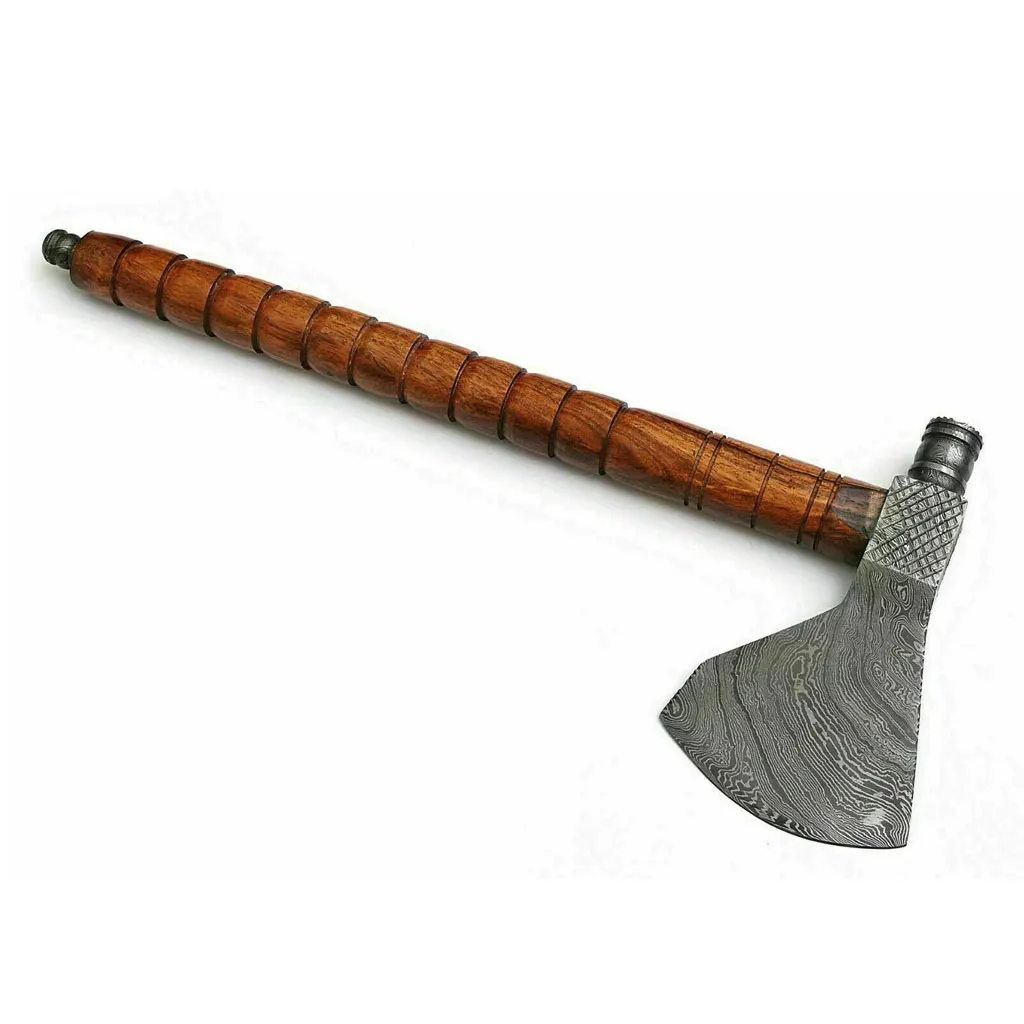 Топор топора из дамасской Стали TOMAHAWK с бесплатным кожаным