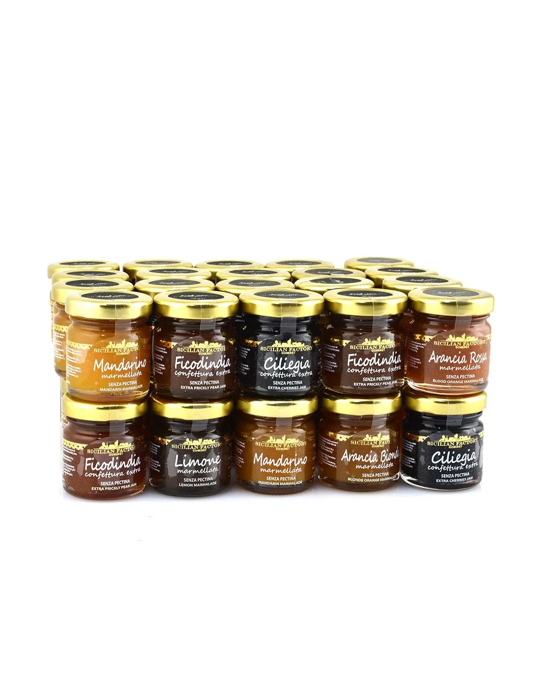 Made in Italy Sicilian Product Jelly Fruits Pulp Fruit Jam Mini Orange and Ginger Jam in Jam Jars of 50 gr