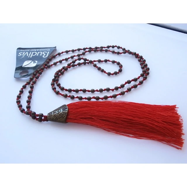Trendy Unisex 22-23 Inch 6-8mm Nylon Beads Necklace Long Crystal Individually Layered Knotted Religious Engagement Other Gift