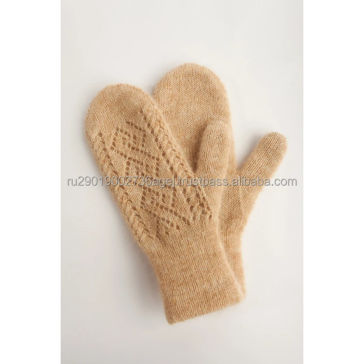 Высококачественные вязаные варежки для холодного сезона, изготовлены из высококачественного козьего пуха, надежный поставщик, женская вязаная одежда