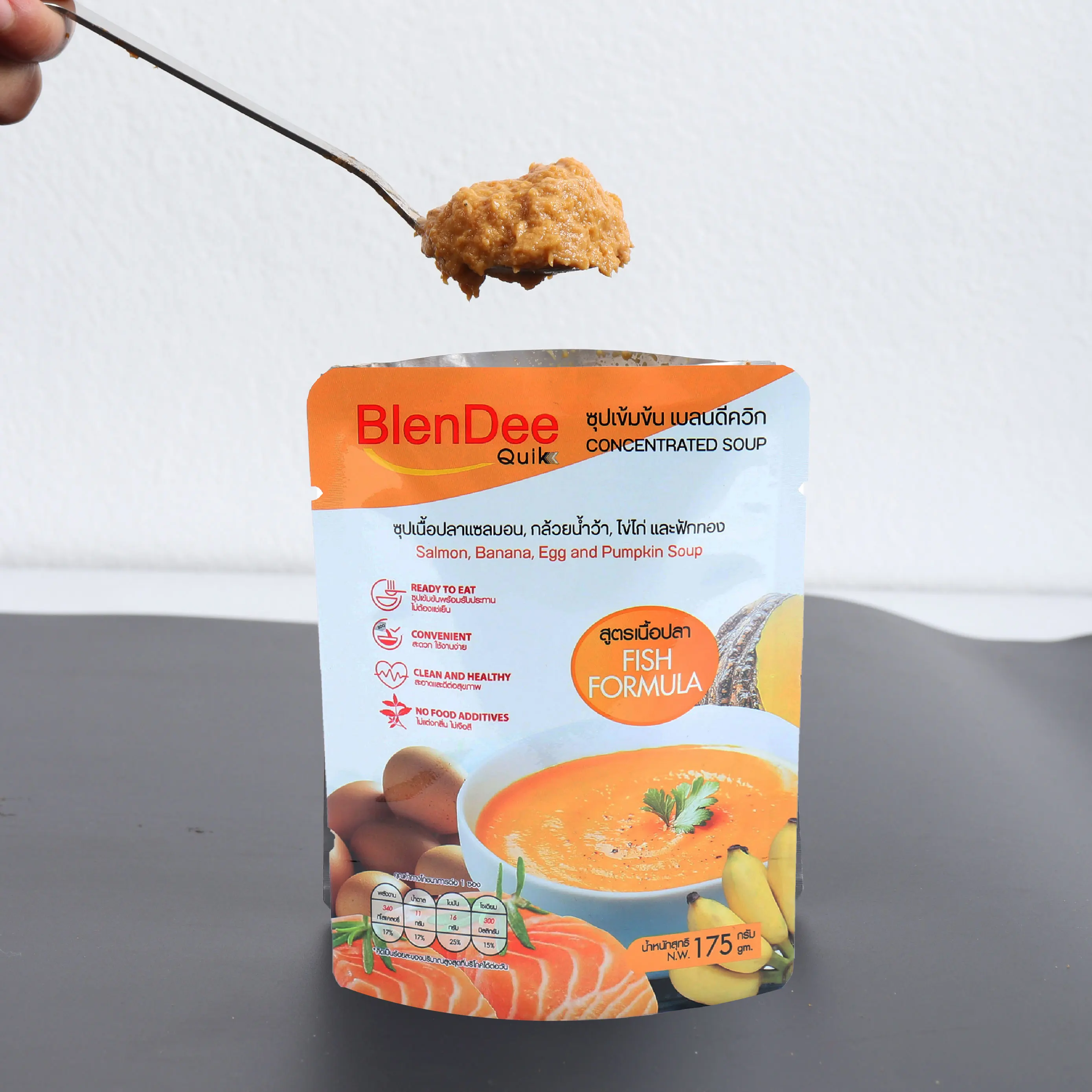 Best Selling Banana Egg and Pumpkin Concentrated Soup With Salmon Fish Formula From Thailand