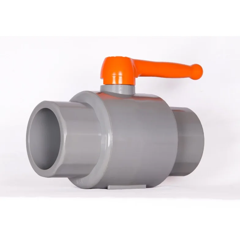 BALL Structure Water Media General Application Hand Operated Plastic Valve With Orange Handle Big Size