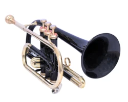 NASIR ALI NEW PROFESSIONAL BLACK CORNET BB PITCH PREMIUM QUALITY WITH INCLUDE HARDCASE AND MOUTHPIECE