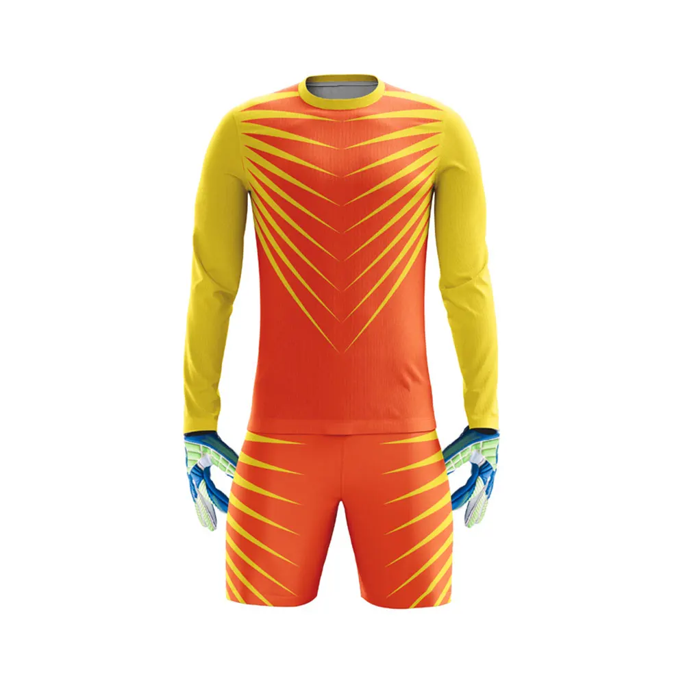 
Wholesale Top High Quality Custom Soccer Goalkeeper Uniform / Team Soccer Sublimated Goalkeeper Uniform / Long Sleeves Jersey 