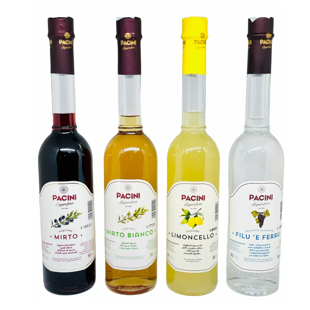 Best Italian Quality PACINI LIQUEUR 10 cl White Myrtle with Sardinian infusion by leaves myrtle plant for retails