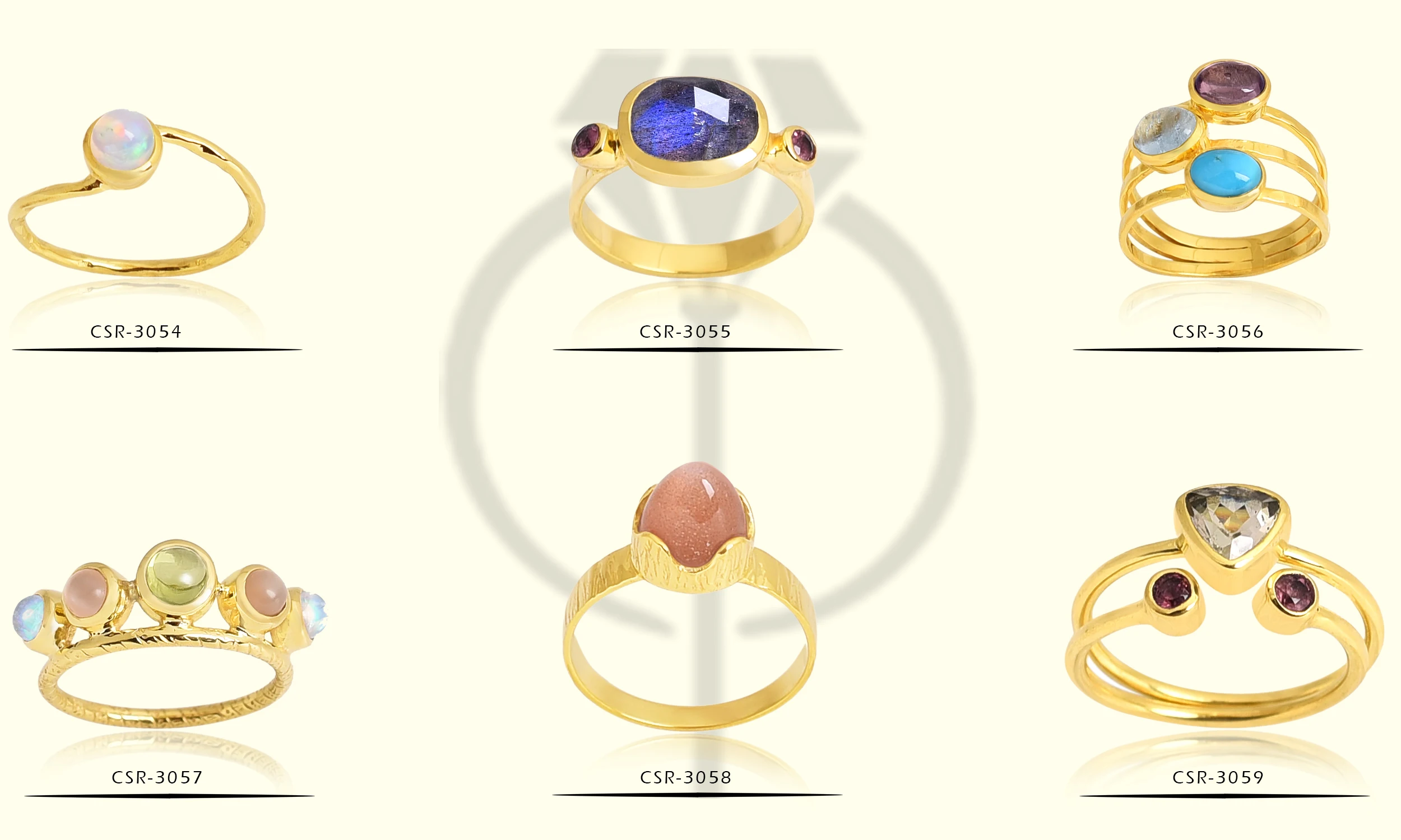 925 Sterling Silver Ruby, Emrald, Sapphire Gemstone Ring