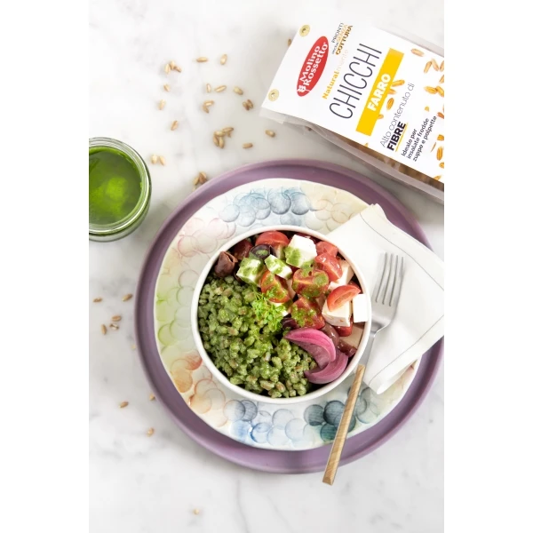 
Precooked ready in 10 minutes made in Italy spelt grains, the cereal used by ancient romans. High content of fibers 