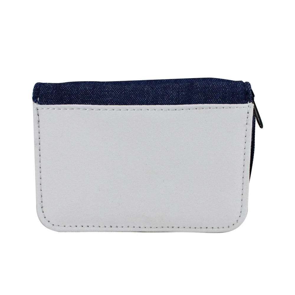 Hot Sale Canvas Teenager Personality Coin Purse Sublimation Blank Denim Zipper Wallet